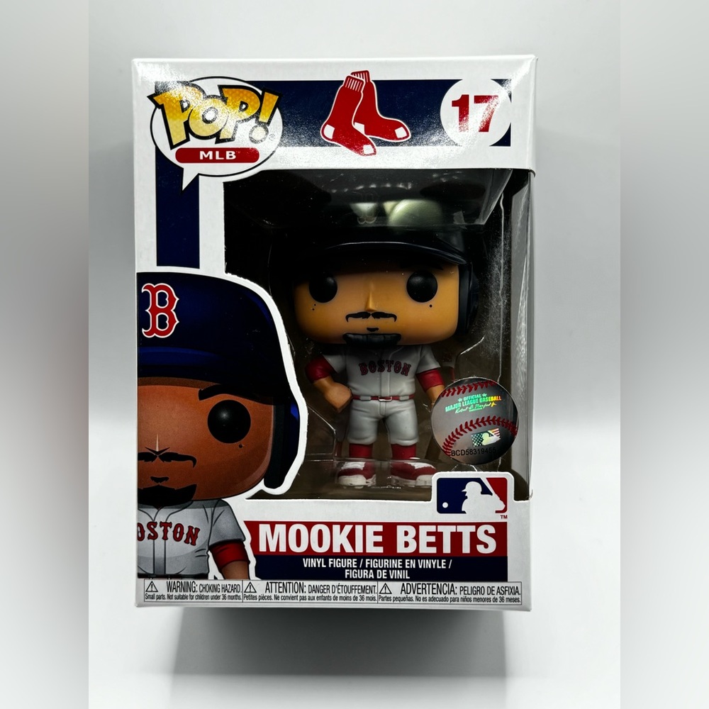 Funko POP! MLB Mookie Betts #17 Vinyl Figure Boston Red Sox Baseball